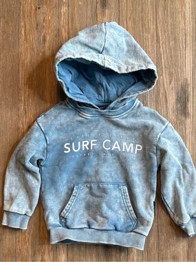 Little Bipsy Kids Surf Camp Hoodie Sweatshirt - Light Green/Blue 18-24m